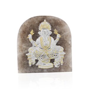Full Body Ganesha Singhasan 8*8 " Silver Plated