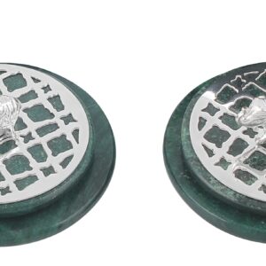 The Maharaja Jali Glass Cover and Coaster (set of 4) Total Pcs 8