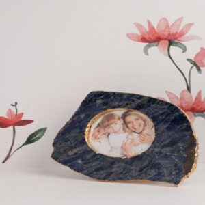 Emma Grey Agate Photo Frame 4*4 " (l)