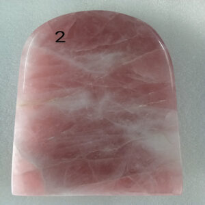 7 by 4.5 inches D shape Rose Quartz Base