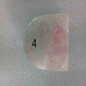 3 by 2.5 inches D shape Rose Quartz Base