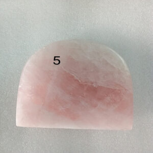 4 by 4 inches D shape Rose Quartz Base.