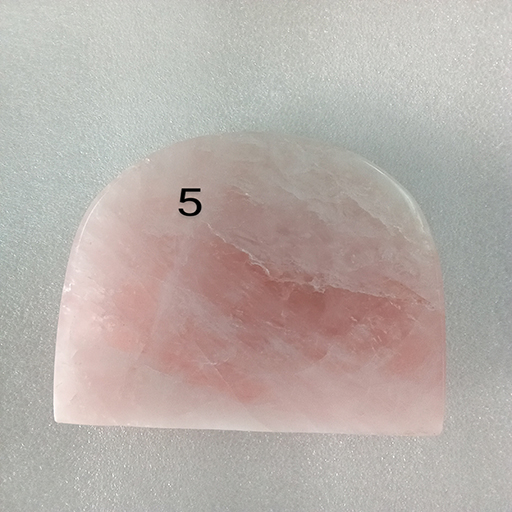4 by 4 inches D shape Rose Quartz Base.