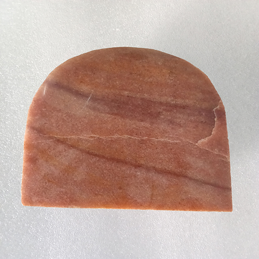 4 by 4 inches D shape Red Jasper Base