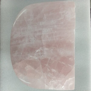 7 by 7 inches D shape Rose Quartz Base