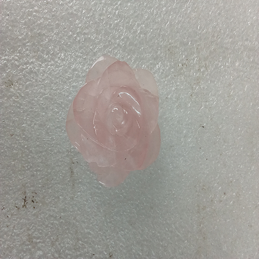 1.25 by 1.25 inches Rose in Rose Quartz