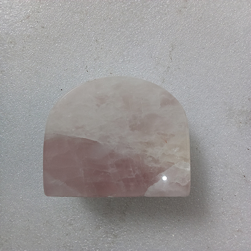 2.5 by 2 by 0.2 inches D shape Rose Quartz