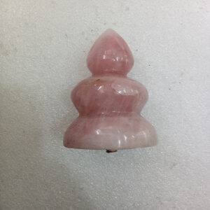 3.5 by 2 inches mandir top in Rose Quartz