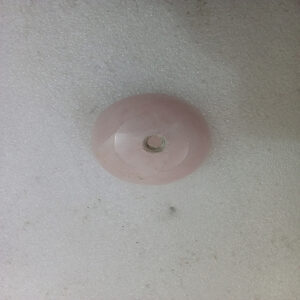3 by 2 inches triangular rose quartz base