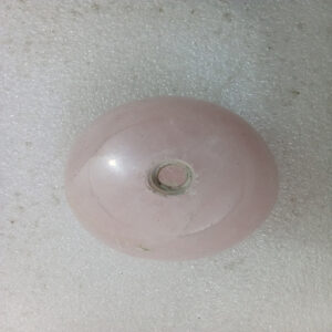 3.5 by 2 inches triangular rose quartz base