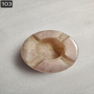 4 by 4 by 2 inches Rose Quartz Ash Tray