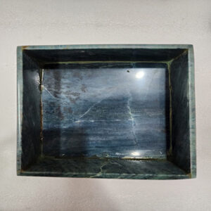 7 by 7 by 2.5 inches Green Aventurine Square Box