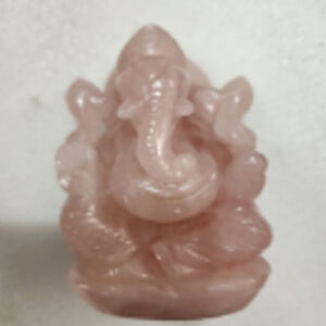 6 by 4 inches Rose Quartz Ganesha