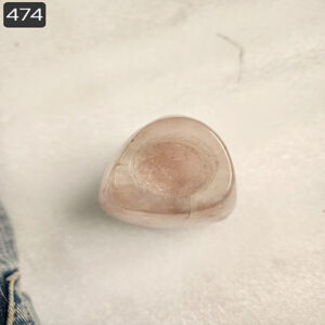 4 by 2.5 inches rose quartz triangular Candle Stand