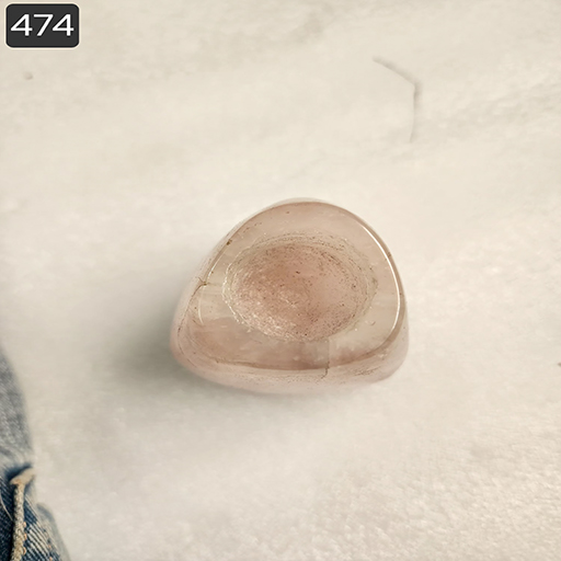4 by 2.5 inches rose quartz triangular Candle Stand