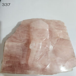 6 by 6 Rose Quartz Abstract Ganesha Ji Face