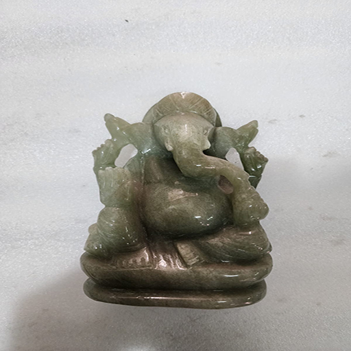 4.5 inches Light Green Aventurine Ganesha Ji