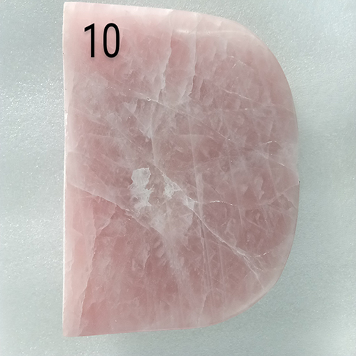 7 by 7 inches D Shape Rose Quartz Base