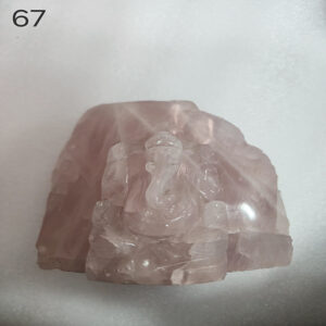 4 inches Rose Quartz Abstract Ganesha Ji Full body