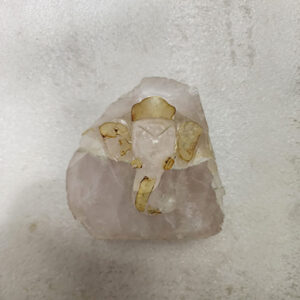 3 inches Rose Quartz Abstract Ganesha Ji head