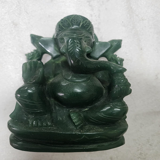 6.5 by 4.5 inches Greeen avnturine ganesha ji