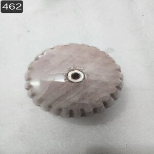 3.5 by 3 by 1 inches Rose quartz line base