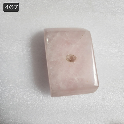4 by 2 inches Rose quartz Square Base
