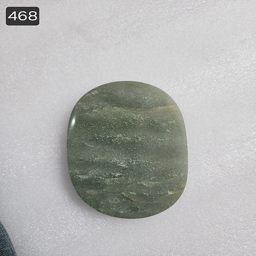 5 by 3.15 inches light green aventurine round base