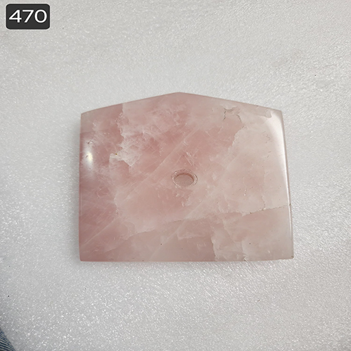 3.5 by 3.5 inches Rose Quartz Square base