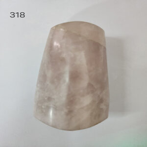 3 by 2 inches rose quartz triangular Candle Stand
