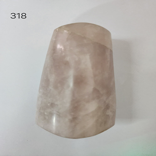 3 by 2 inches rose quartz triangular Candle Stand