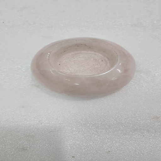 2.5 by 1.25 inches rose quartz tea light with 1.75 inch hole