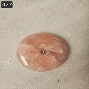 4.5 by 4.5 inches Rose Quartz round base