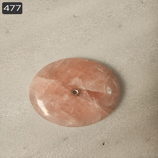 4.5 by 4.5 inches Rose Quartz round base