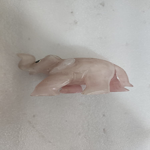 2.5 by 3 inches Rose Quartz elephant
