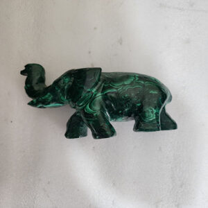 5.15 by 7 inches Malachite elephant