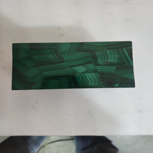 3.15 by 4.5 by 4 inches malachite box