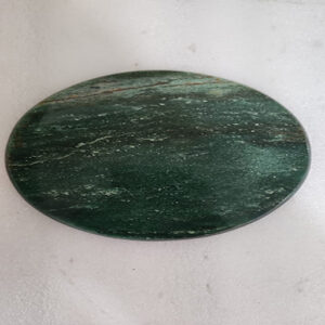 7 by 7 inches green aventurine round platter