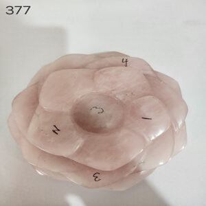 6 by 1.5 inches Rose Quartz Lotus Flower