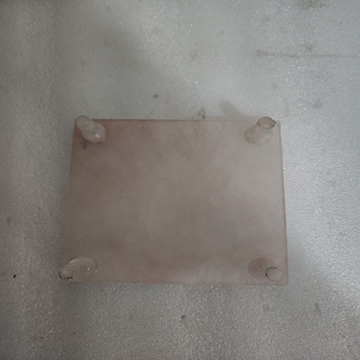 4.75 by 4.75 inches rose quartz chowki