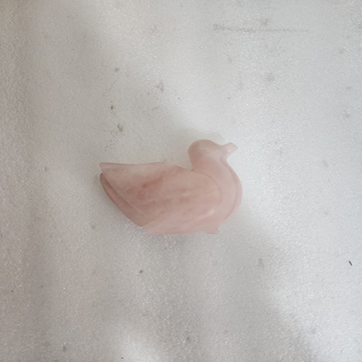 3.5 by 3 inches rose quartz duck