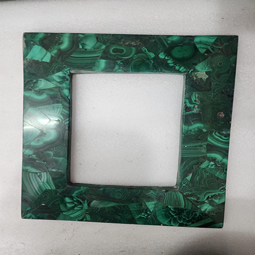 10.5 by 8.75 wih 2 inches boder malachite photo frame