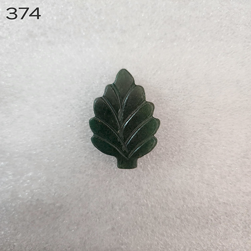 1.5 by 0.50 inches Green Aventurine Leaf