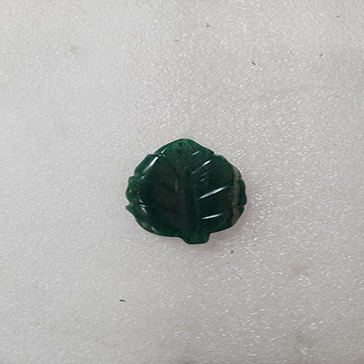 1.5 by 1 inches green aventurine leaf
