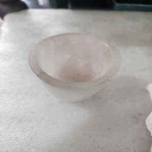 2.5 by 2.5 inches Rose Quartz cup