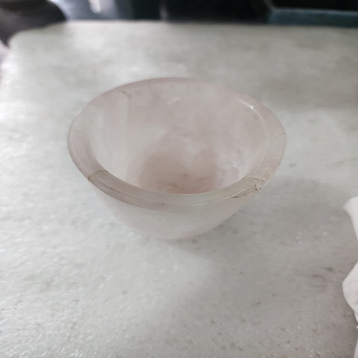 2.5 by 2.5 inches Rose Quartz cup