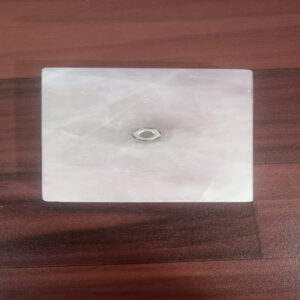 2.5 by 3.5 by 0.50 inches rose quartz square Base