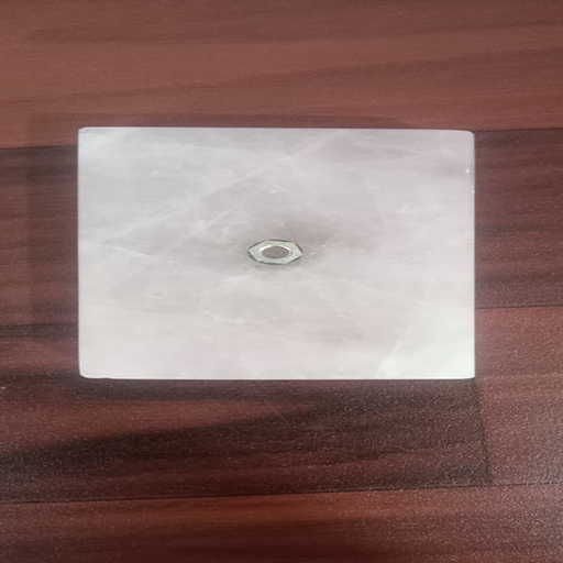 2.5 by 3.5 by 0.50 inches rose quartz square Base