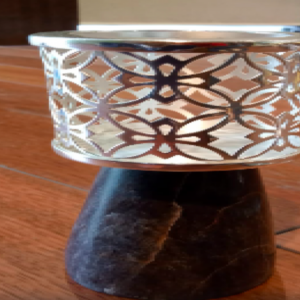 Sodolite Jali Candle Holder Silver Plated