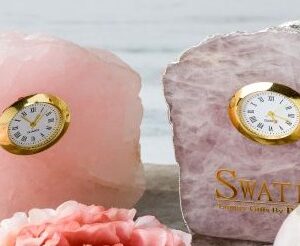 Abstract Rose Quartz Clock